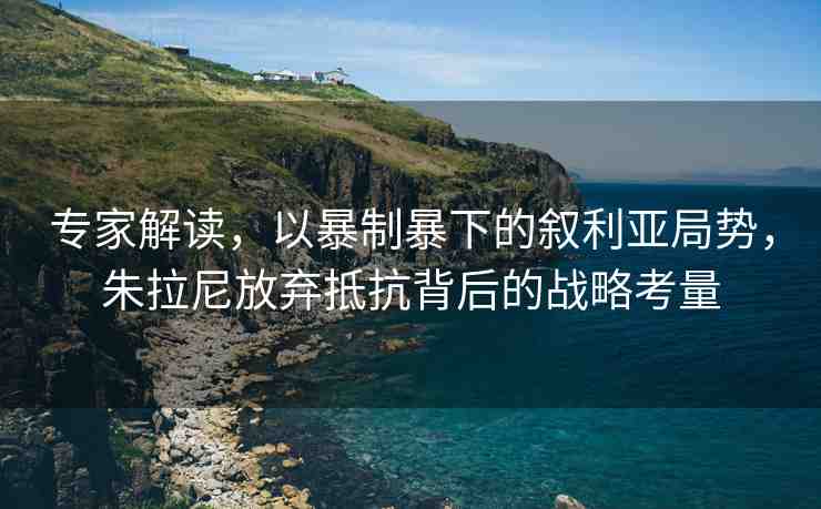 專家解讀，以暴制暴下的敘利亞局勢，朱拉尼放棄抵抗背后的戰(zhàn)略考量
